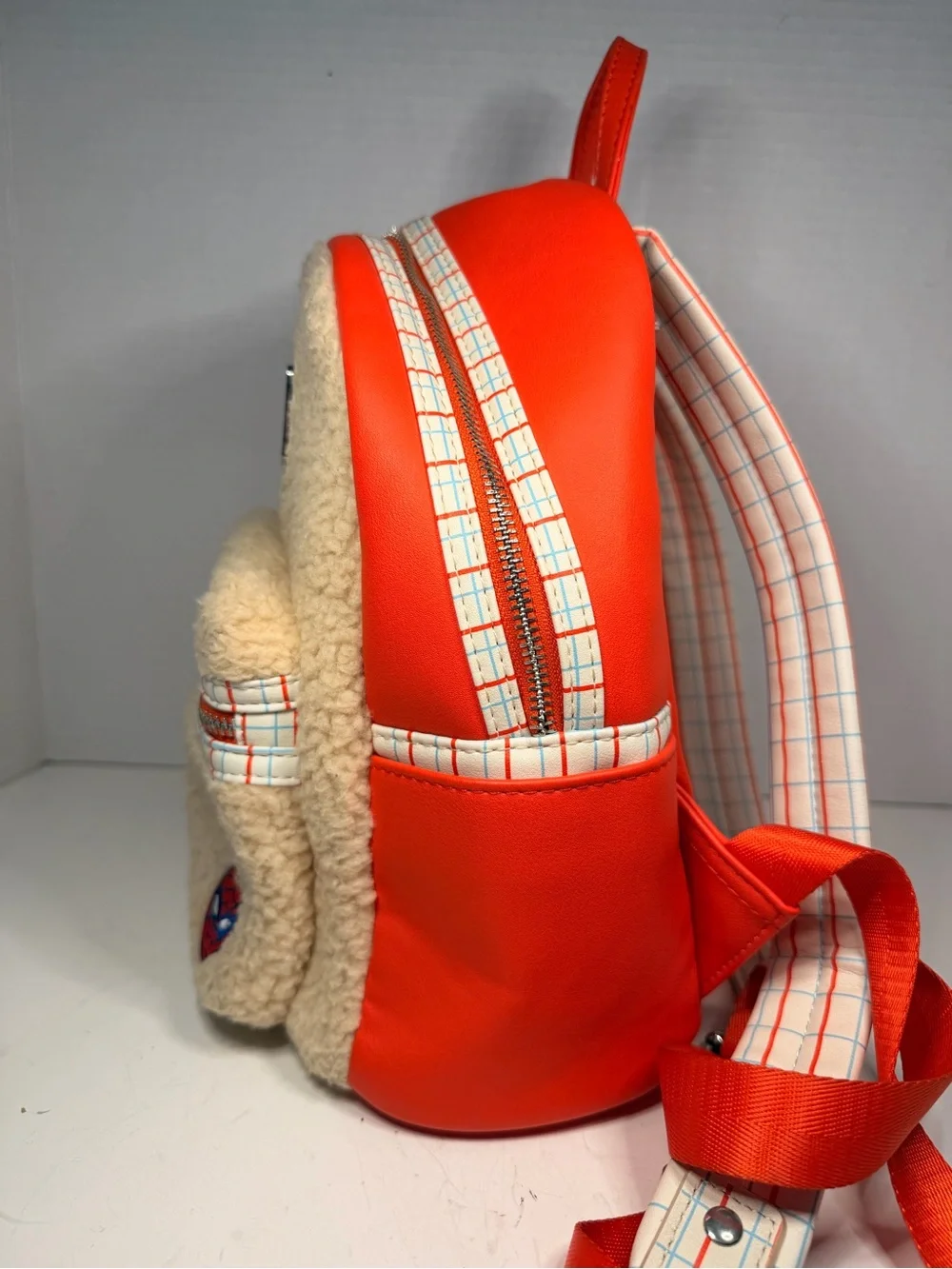 Marvel Loungefly Spider-Man With Great Power Faux Fur Mini Backpack